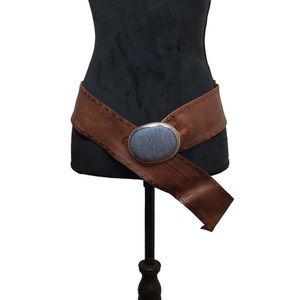 NWT Chico’s Nila Denim and Leather Belt Size Medium